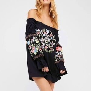 Free People Fleur Du Jour Embroidered Dress